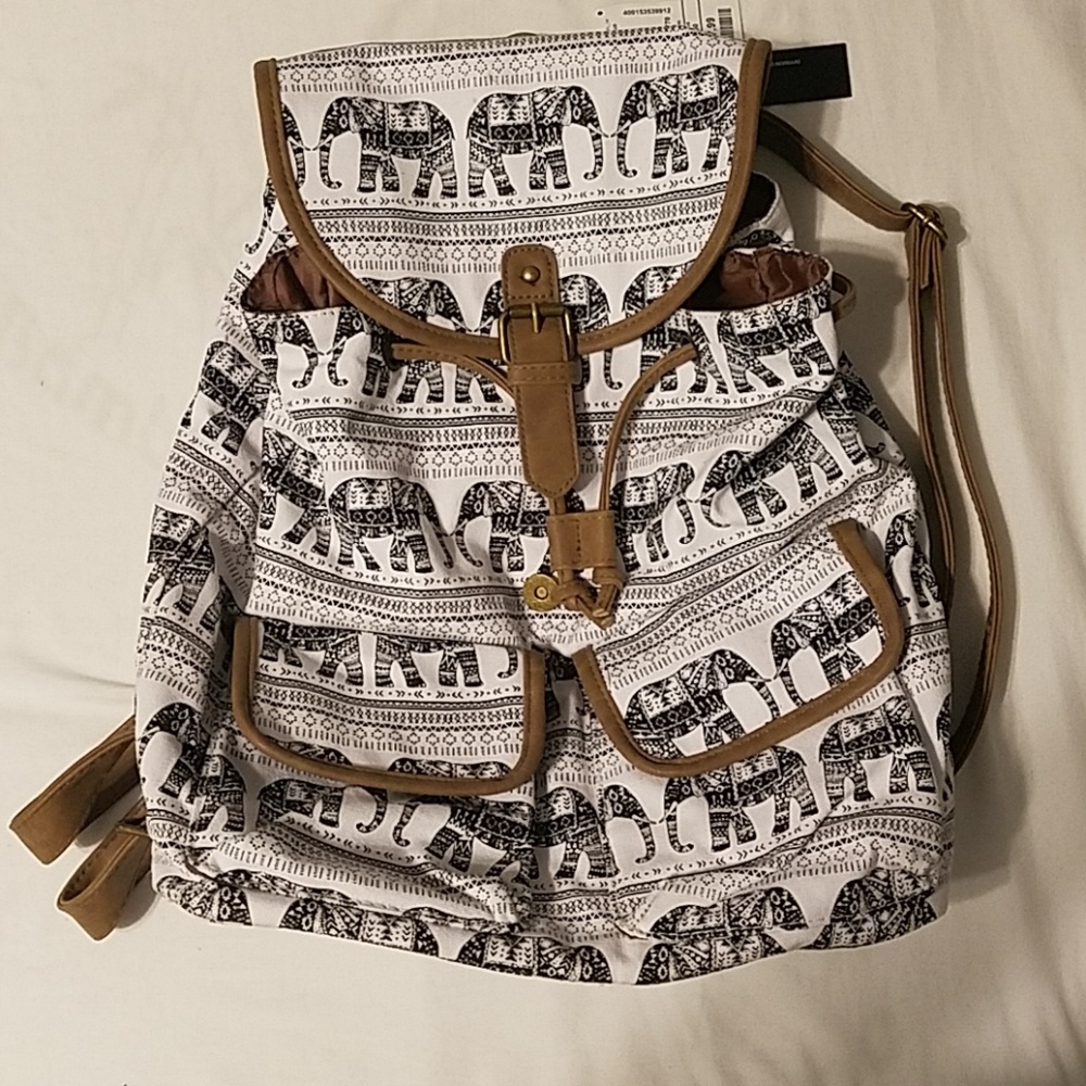 Elephant print backpack